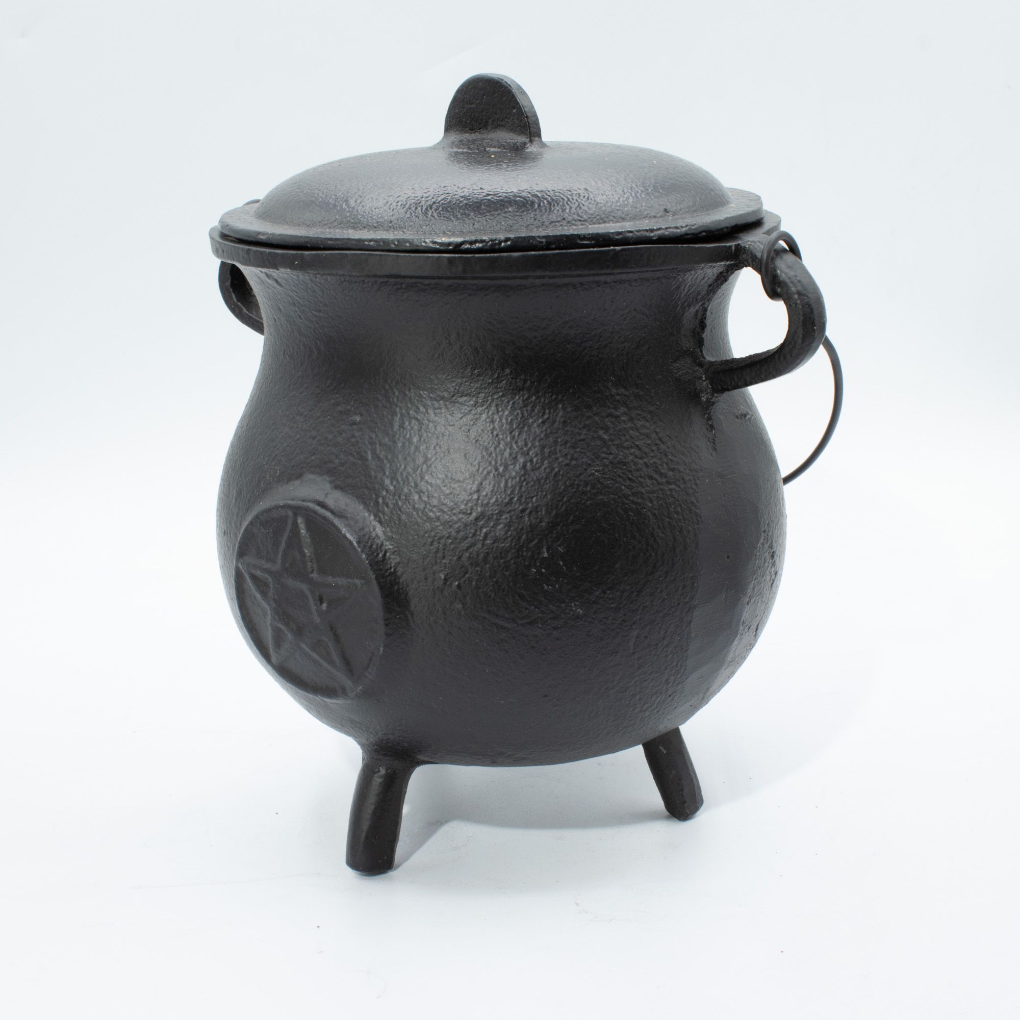 Large Cast Iron Cauldron with Pentagon 5 Large Cast Iron Cauldron with Pentagon