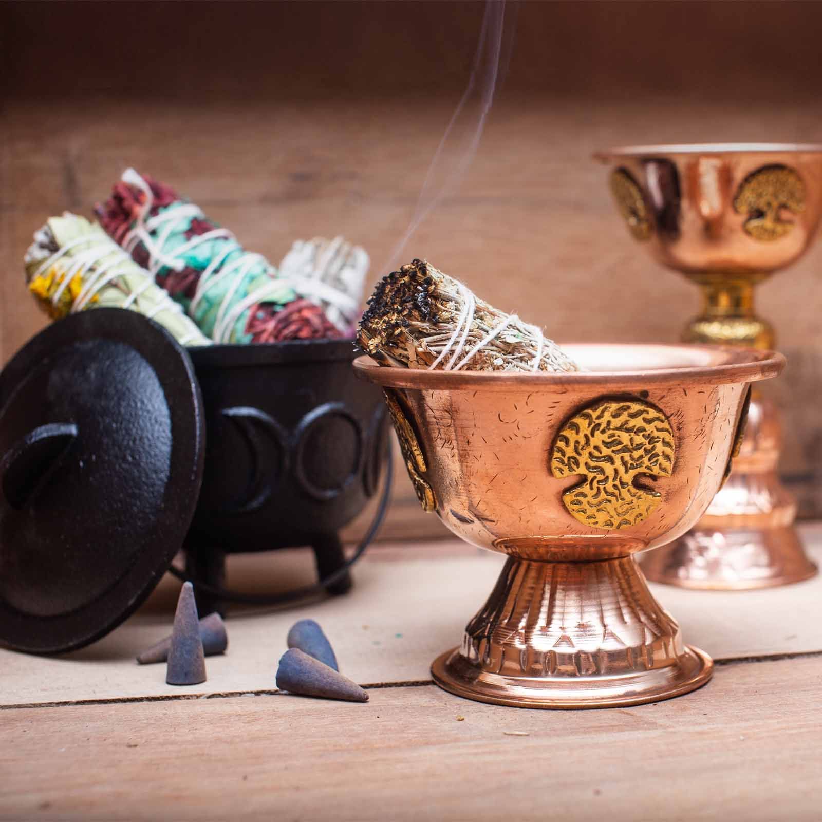 Copper Ritual Goblet with Tree of Life 10x15cm 4 Copper Ritual Goblet with Tree of Life 10x15cm