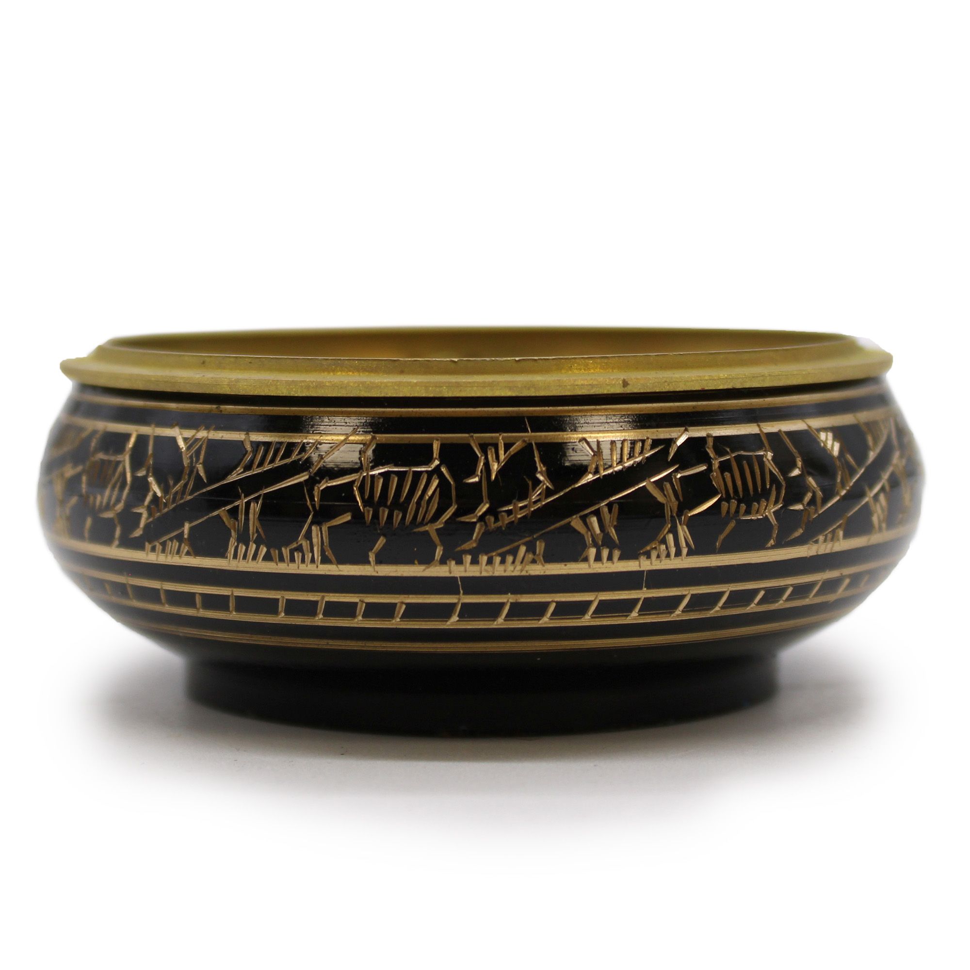Brass Carved Charcoal Incense Jar Brass Carved Charcoal Incense Jar