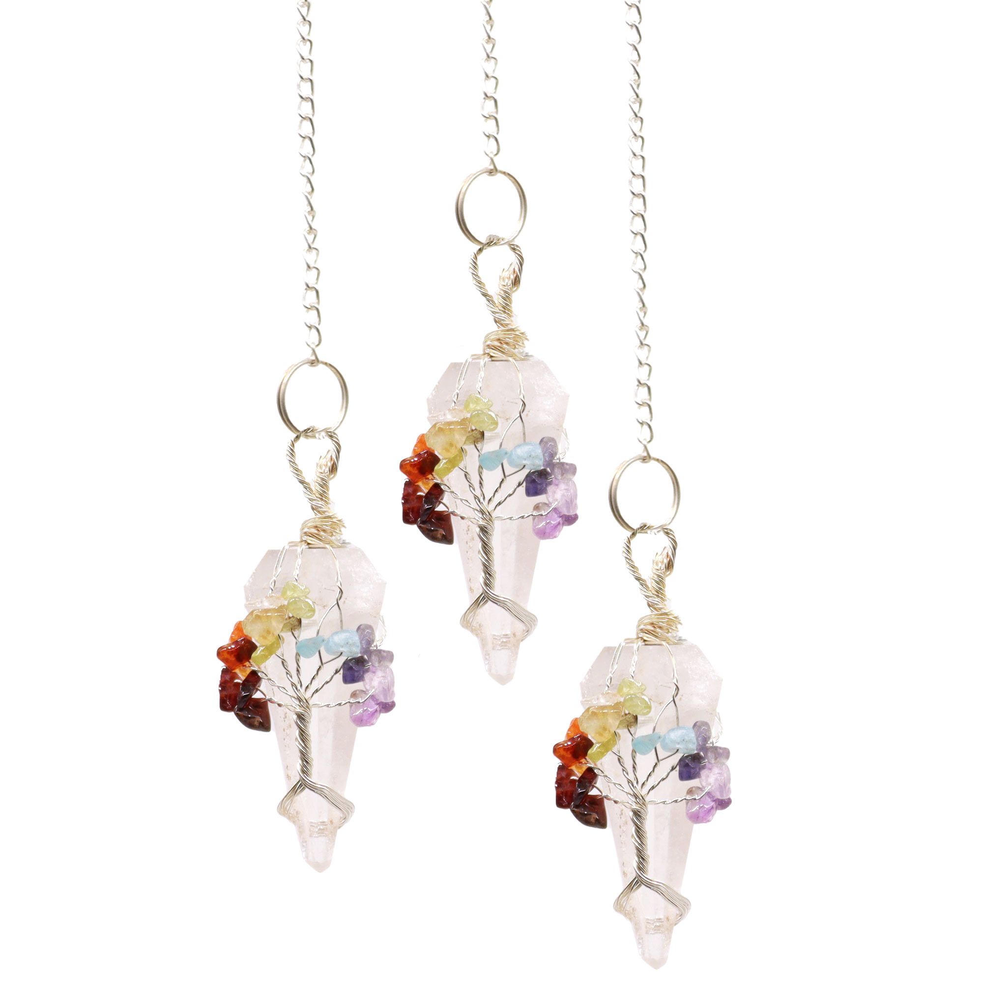 Magic Pendulum – Seven Chakra – Rock Quartz Magic Pendulum – Seven Chakra – Rock Quartz
