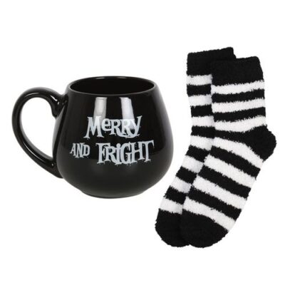Merry & Fright Mug and Sock Gift Set