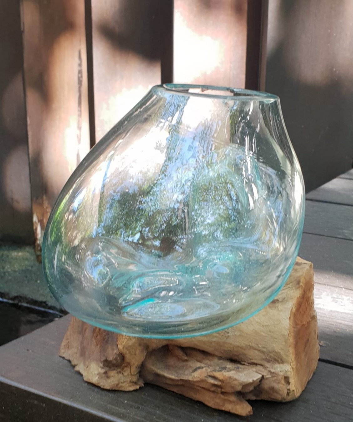 Molten Glass on Wood – Medium Bowl Molten Glass on Wood – Medium Bowl