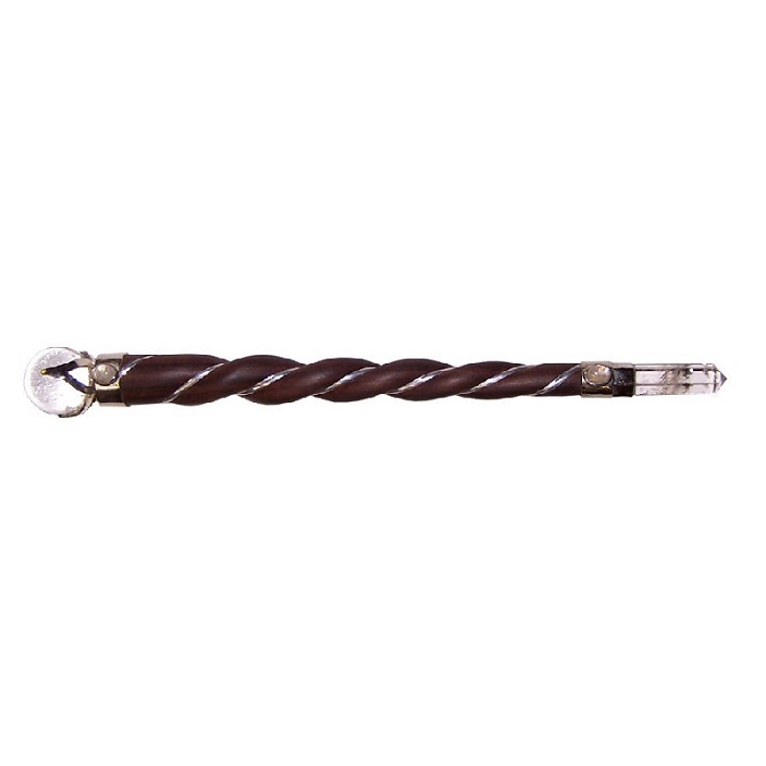 Twisted Wood and Rock Quartz Wand Twisted Wood and Rock Quartz Wand