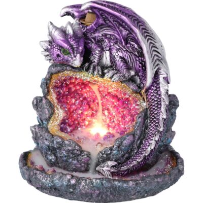 Crystal Cave Purple Dragon LED Backflow Incense Burner